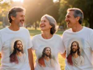 camiseta de igreja personalizada