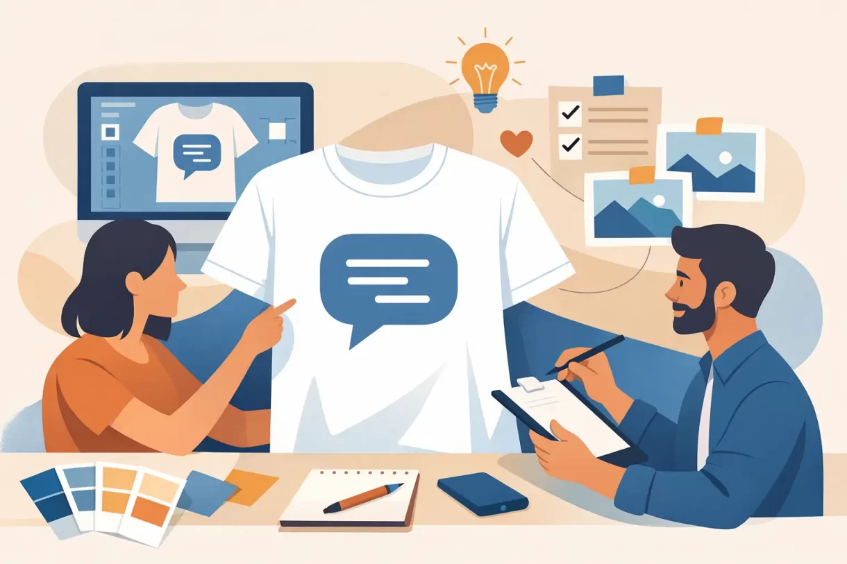 Camiseta personalizada com frase: como acertar